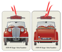 Singer Nine Roadster 1939-49 Air Freshener